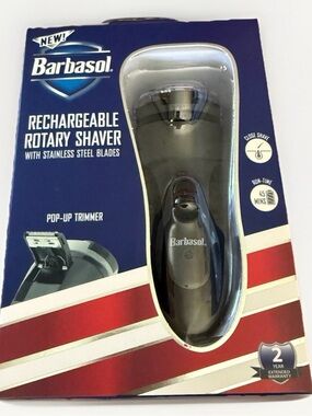 NEW Barbasol Rechargeable Rotary Shaver